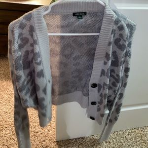 Blue cheetah cardigan